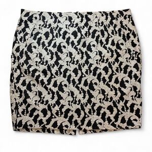 Elegant Black and White Patterned Skirt